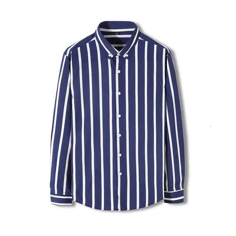 Spring new mens shirt 3d print stripe business print long sleeve casual shirt mens fashion formal lapel button down shirt X250903