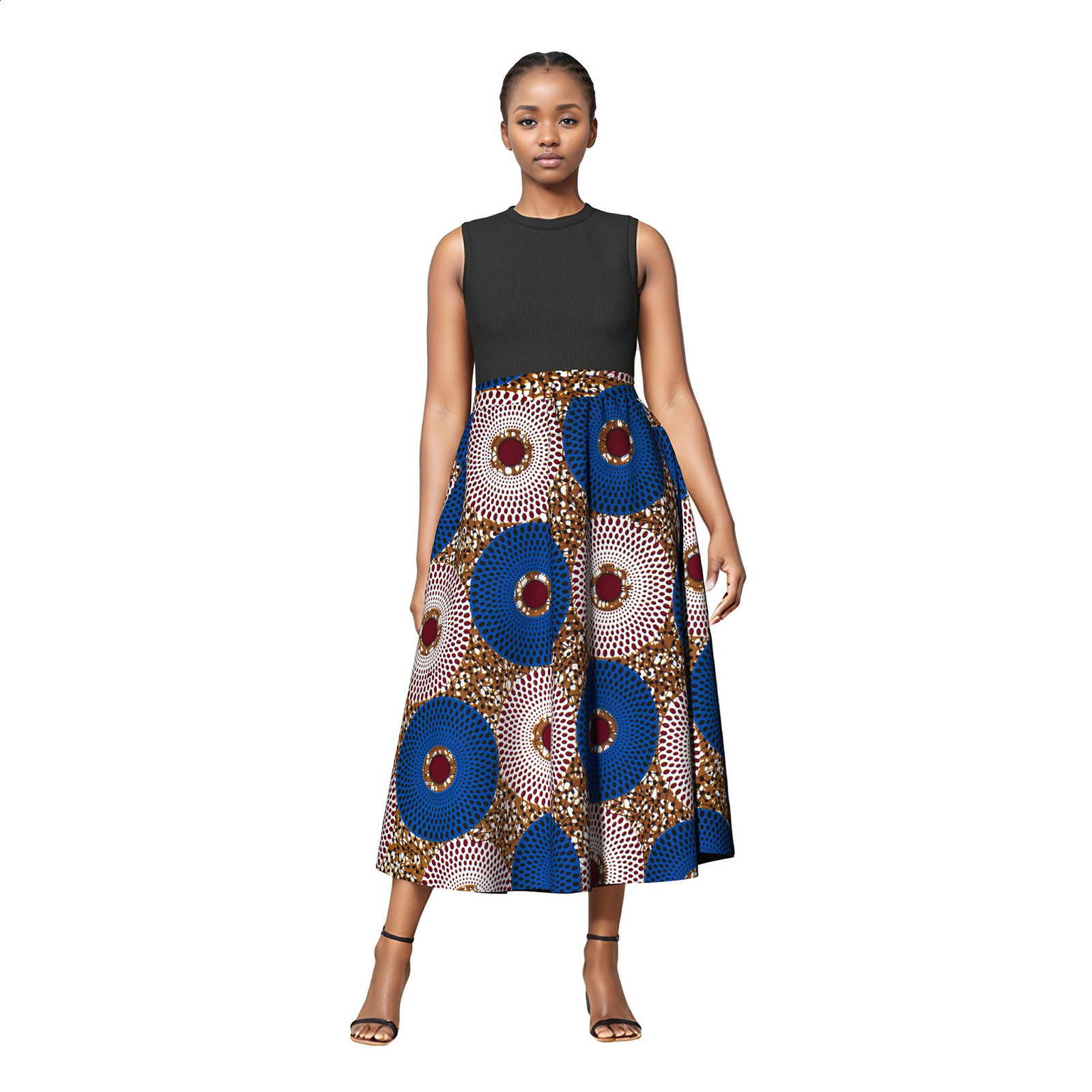 VODA Summer Retro Womens Floral Printed Bohemian Dress Set Short Sleeve Ruffle 2-piece Casual Top Long Skirt Set 250109