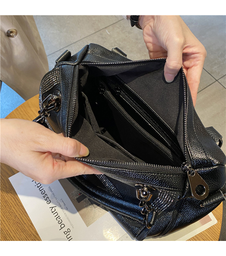 Women s Shoulder Bag New Inlaid Diamond Women s Handbag Leather Fashion Simple Leisure Large Capacity Women s Crossbody Bag Autumn New Designer Bag