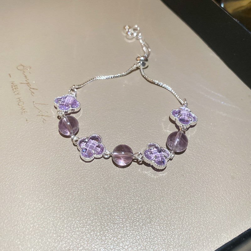 Adjustable Diamond Set Floral Pattern Elegance Bracelet for Women