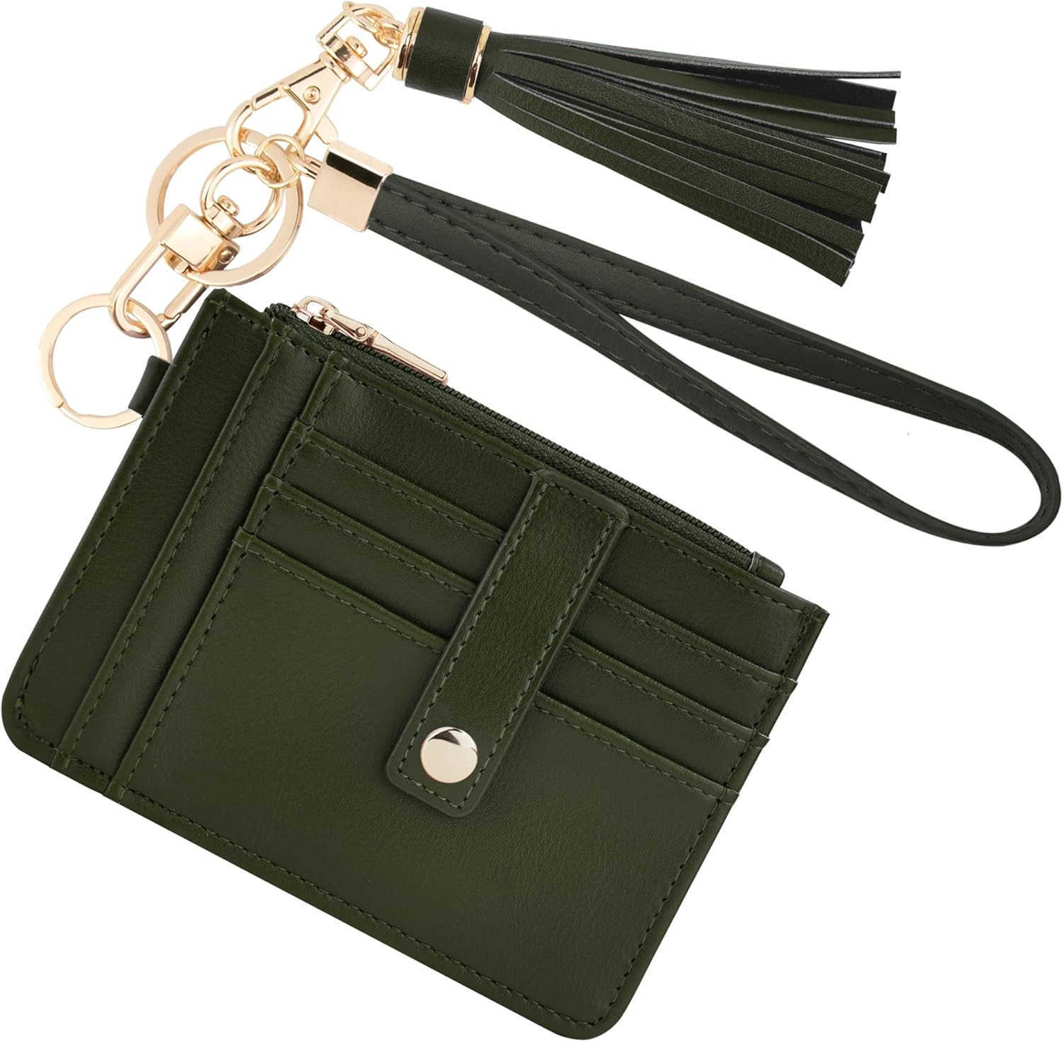 Small Wristlet Wallets for Women RFID CARD Holder Wallet Keychain Wristlet Wallet CARD Wallets for Women BeigeZ250910