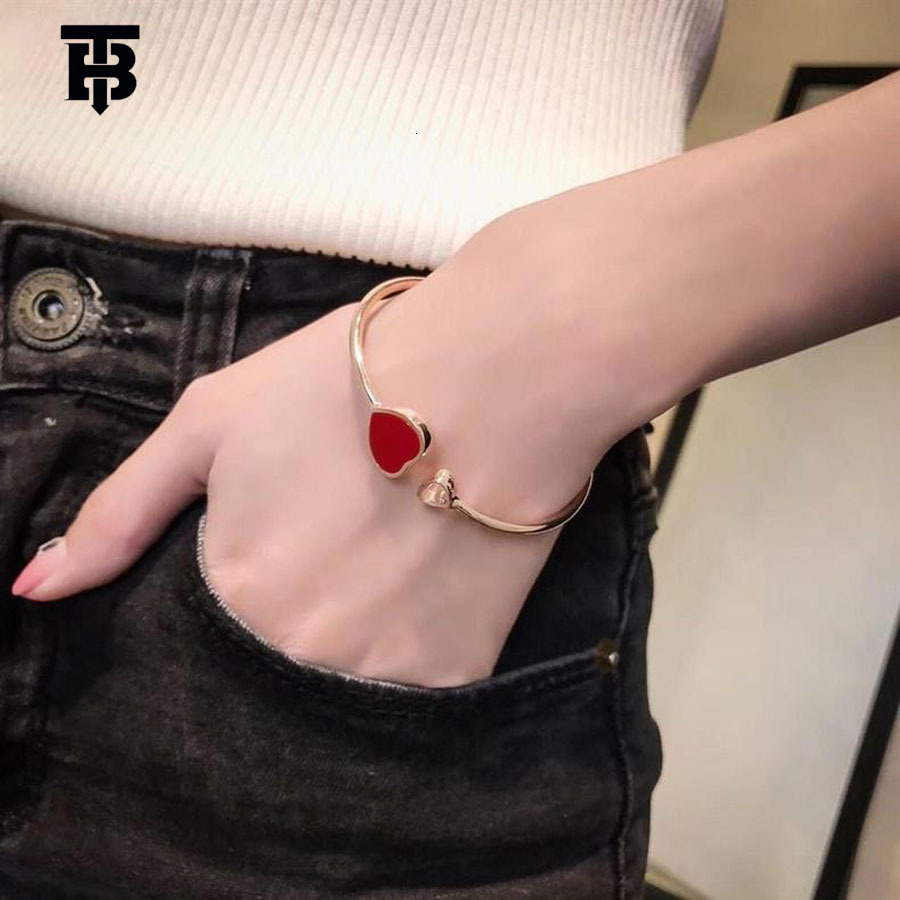 TB BHULAMTE A Designer For Ladies Offers A New Wholesale Of European And American Fashion Jewelry - A Casual Elegant And Open Red Heart Bracelet