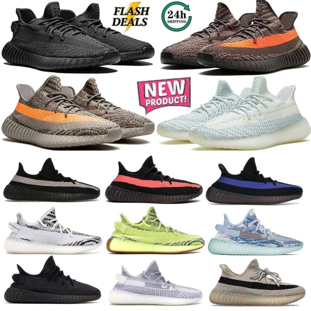 350 shoe new Designer Running Shoes 350 V2 chaussure For Men Women Sneakers Bred Cream White Breathable Sneaker Classic Outdoor Sports Mens Trainers Size 36-48