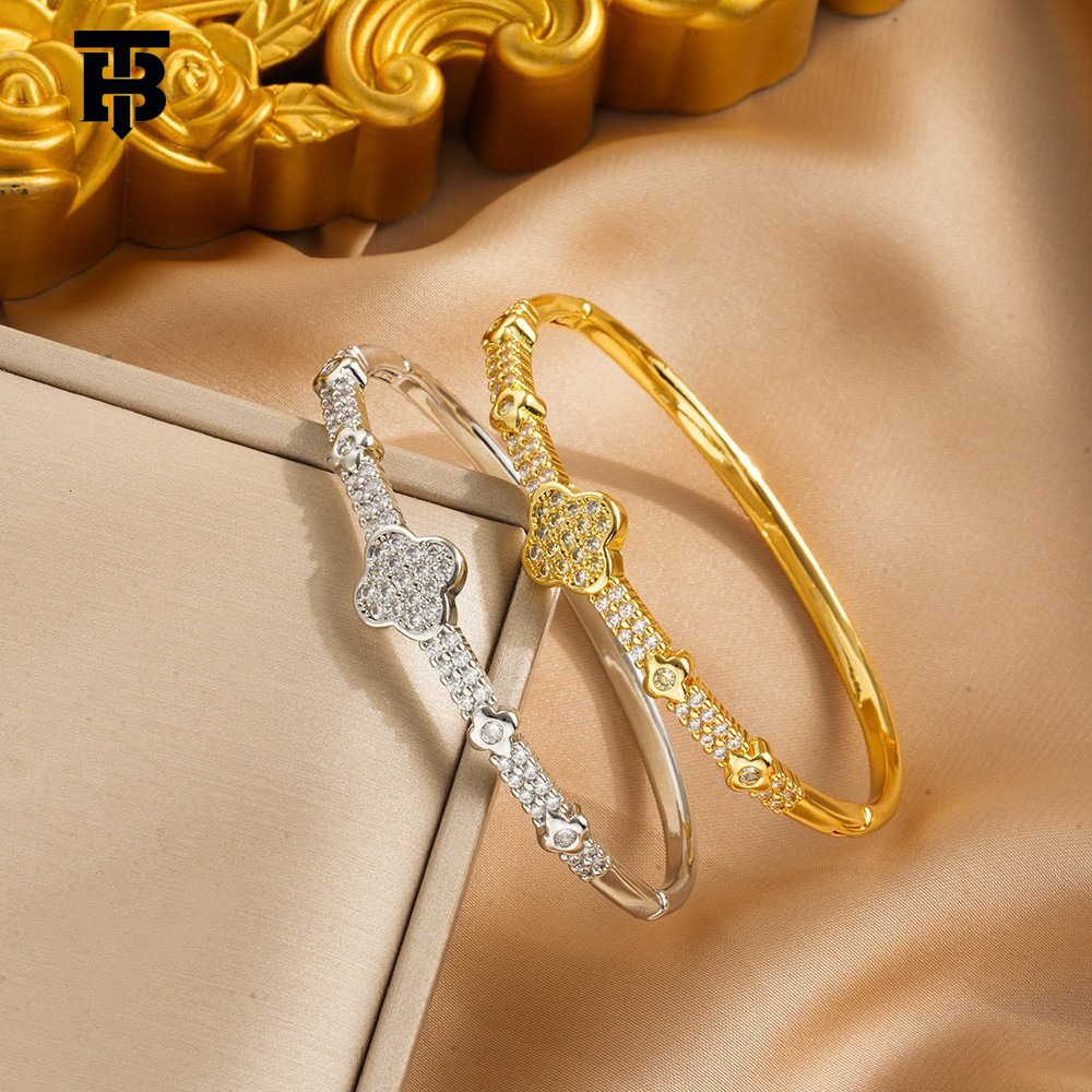 TB BHULAMTE Designer Ladies' New All-diamond Ultra-bright Petal Women's Bracelet Niche Fashionable And Sexy Outdoor Bracelet Wholesale