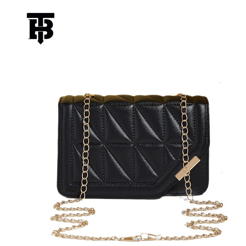 TB BHULAMTE Designer Triangular Quilted Embroidered Small Square Bag 2025 New Fashion Solid Color Sequined Decorated Magnetic Clasp Chain Crossbody Ba
