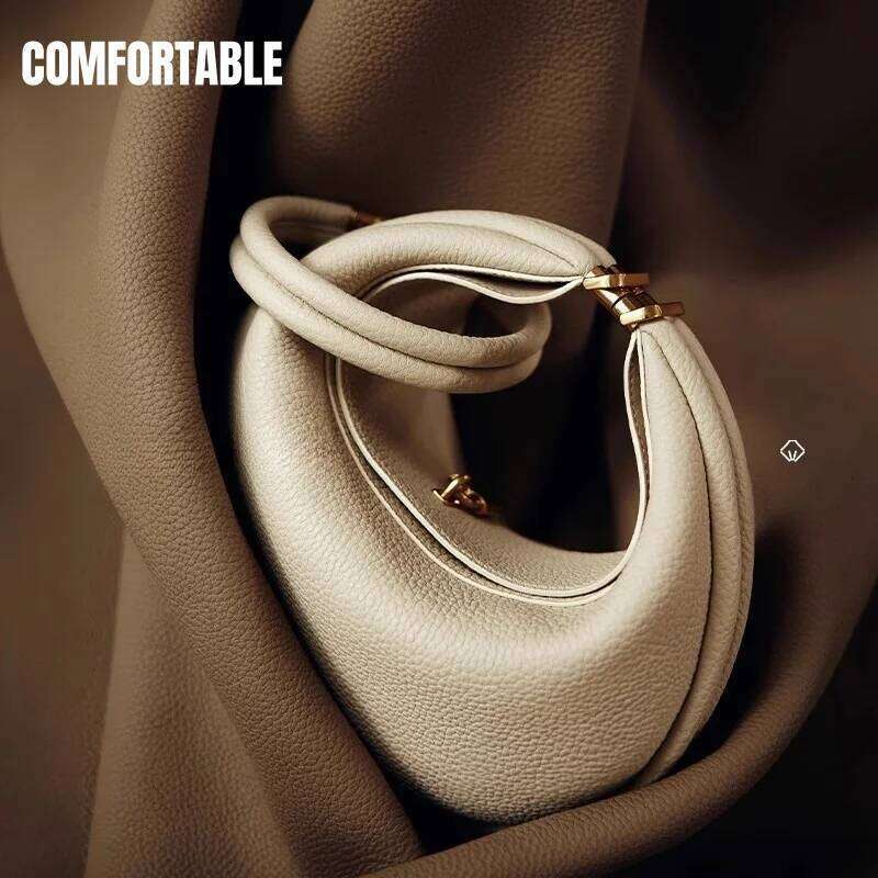Medium Moon Bend Crescent Bag Shoulder Crossbody Women's Bags Soft Wearable Simple Peplum