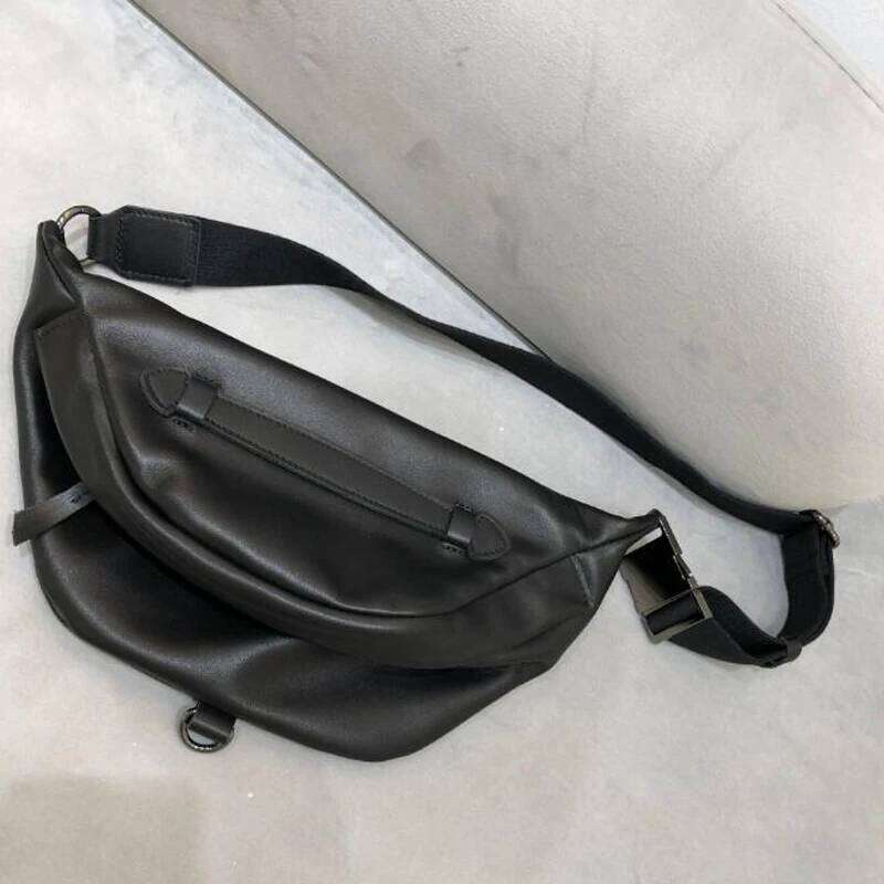 Cool Genuine Leather Chest Bag For Woman Moto Car Crossbody Packs High Quality Cowhide Female General Belt Saddle Shoulder Bags