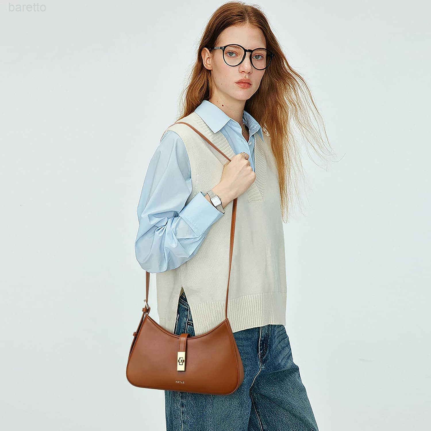Fashion Shoulder Bag for Women Vegan Leather Adjustable Handbags Hobo Bag Purses with Long Strap M250903