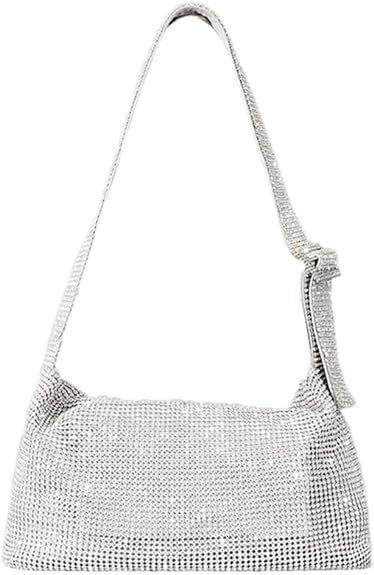 Designer handbag and shoulder bag 2024 New Bling Rhinestone Handbag for Women Fashionable Light Luxury Evening Niche Inlaid Diamond Square Buckle Shou