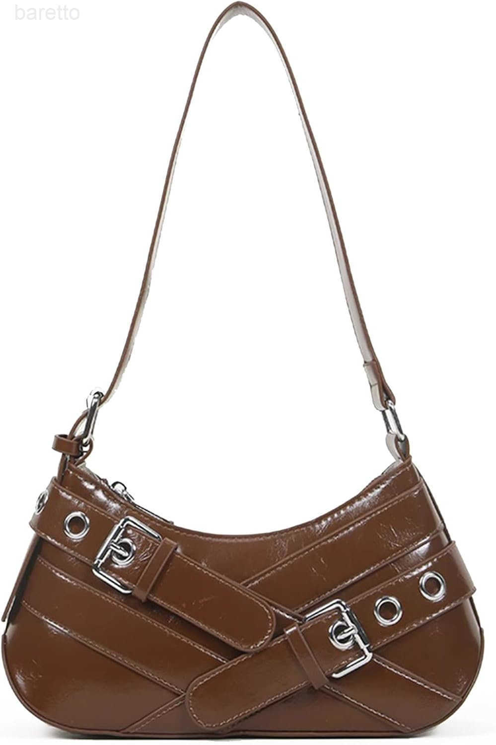 Shoulder Bag for Women Y2k Small Purse Designer Punk Style Hobo Handbags Vegan Leather Trendy Crescent Bags M250903