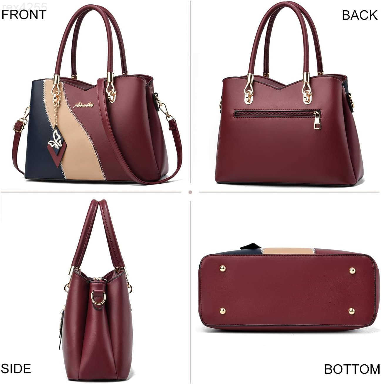 Purses and Handbags for Women Tote PU Leather Ladies Satchel Top Handle Crossbody Shoulder BagW250903