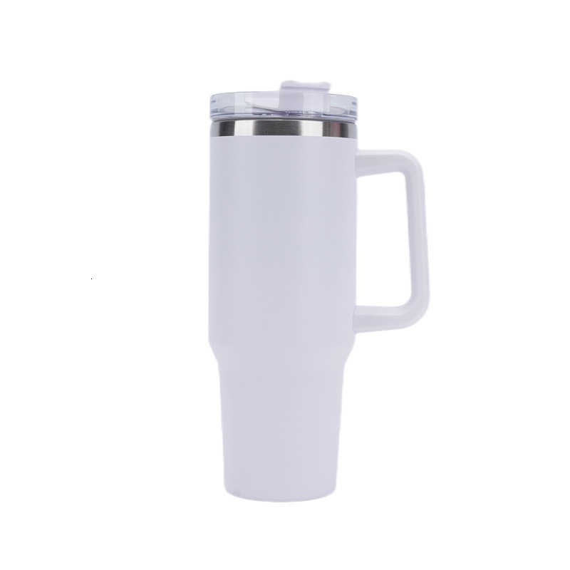 40oz Insulated Tumbler With Lid and Straws Large Capacity Stainless Steel Car Mug With Handle Vacuum Leak Proof Coffee Cup NewT250220