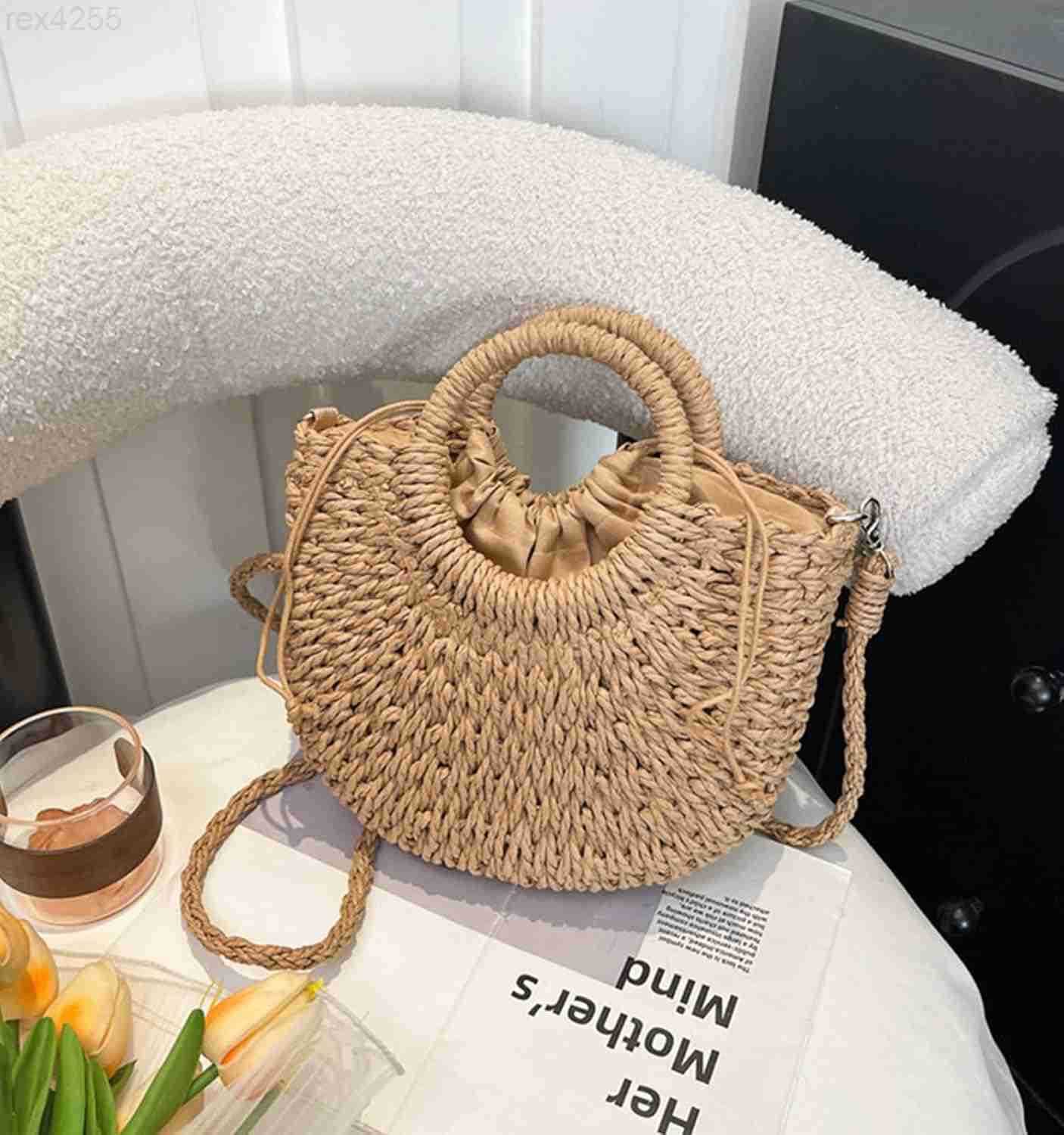 Straw Purse for Women Beach Bag Summer Woven Clutch Purses Cloud Crossbody Shoulder Bags Spring Handbag 2025W250903