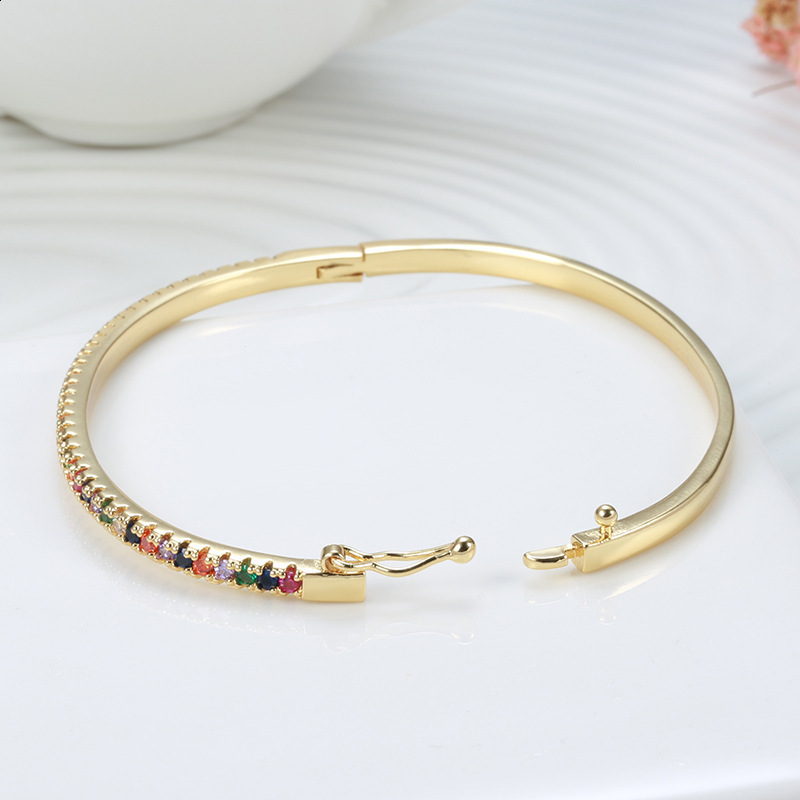 Popular simple full diamond bracelet womens fashion colorful Zircon Bracelet bracelet Jewelry