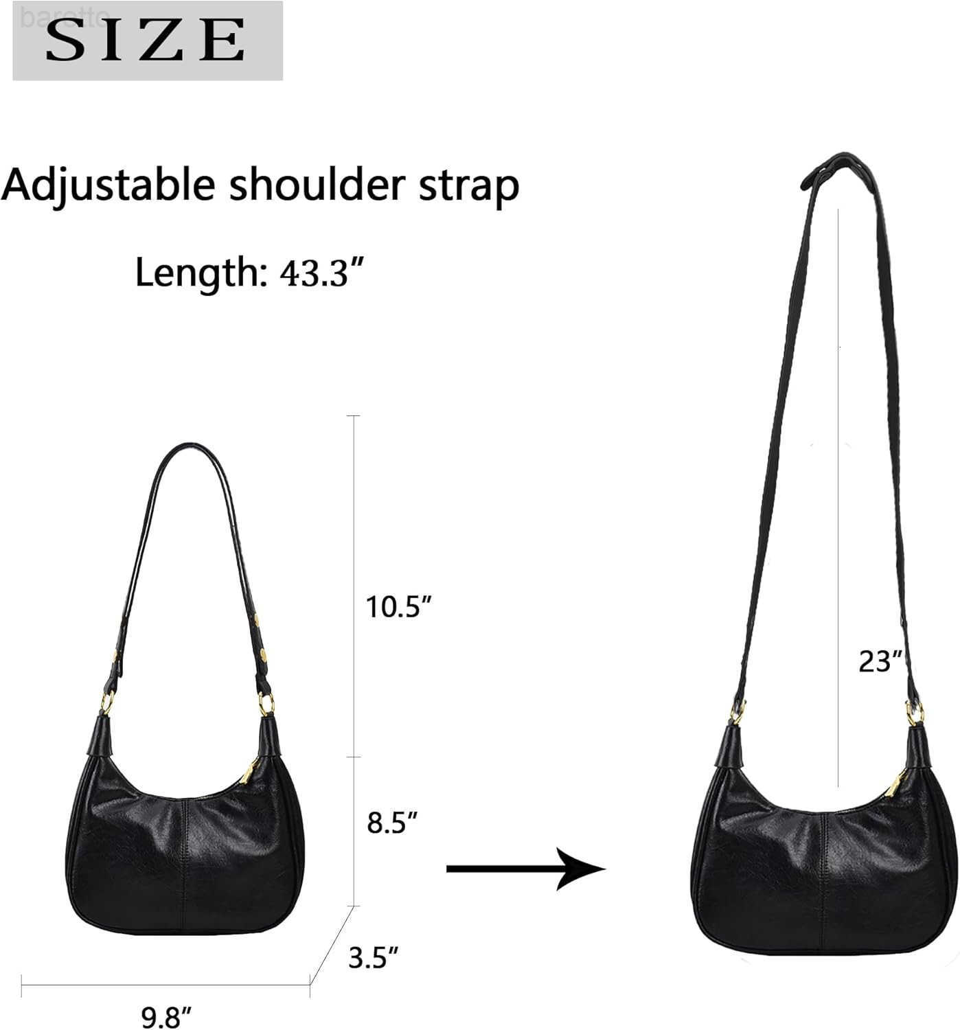 Small Hobo Bag for Women Retro Crescent Shoulder Purse Fall Soft Crossbody Handbag 2025 M250903