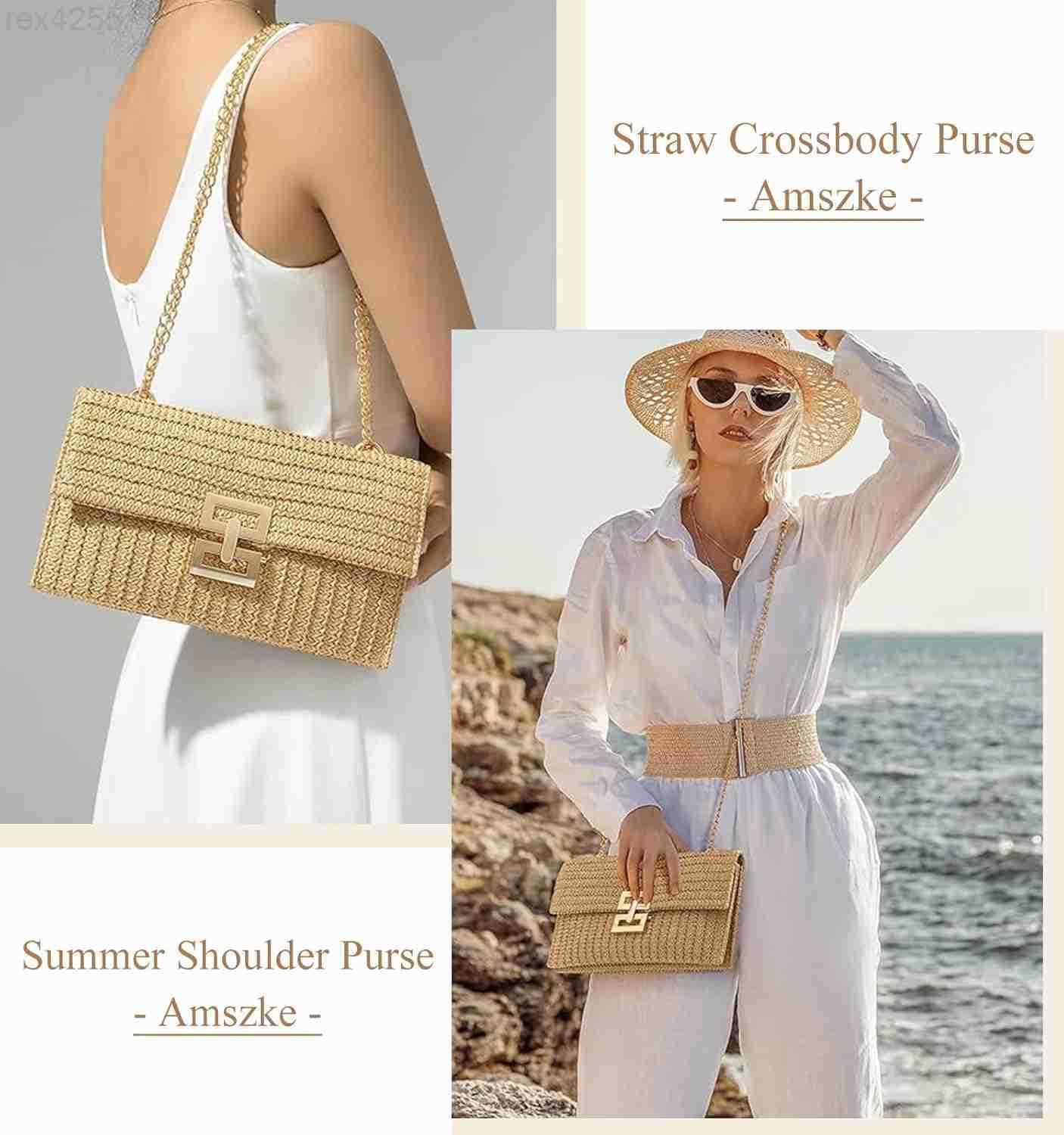 Straw Purse for Women Beach Bag Summer Woven Clutch Purses Cloud Crossbody Shoulder Bags Spring Handbag 2025W250903