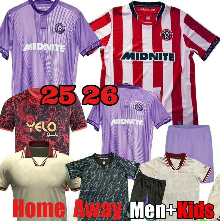 Sheffields 25 26 Soccer Jerseys Third Home Away 2025 Football Jersey BREWSTER MOORE Uniteds Football Shirt Uniforms Men Kids Kits sheffield unitedfootball kits