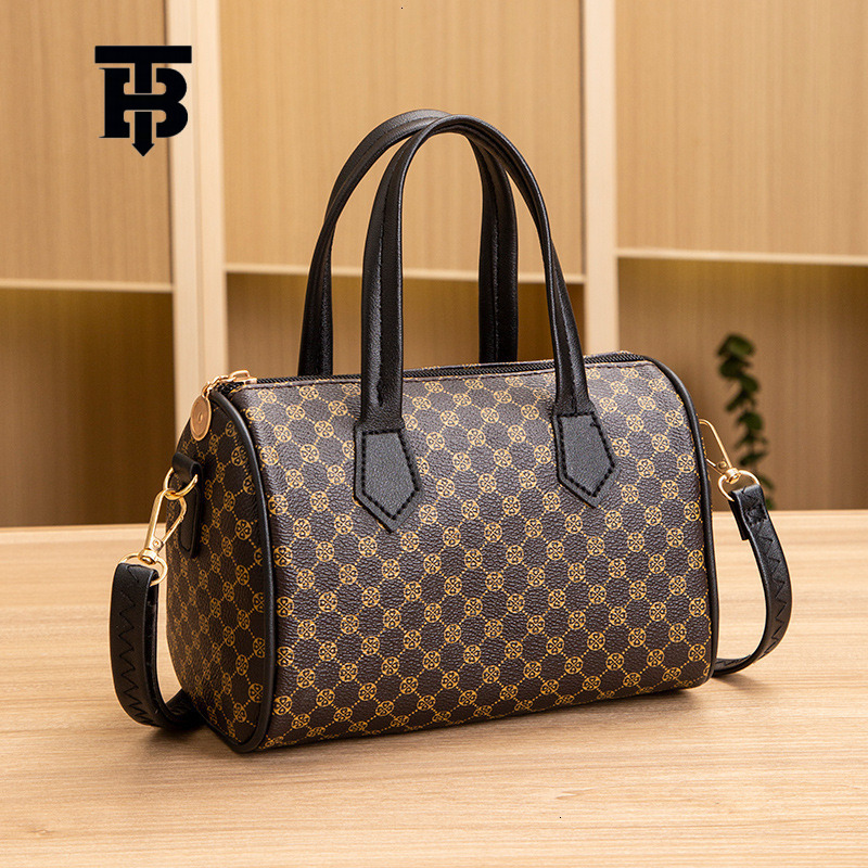 TB BHULAMTE Designer Four-leaf Clover Print Hand-held Pillow Bag New Trendy And Casual, Large-capacity Monogram Crossbody Bag