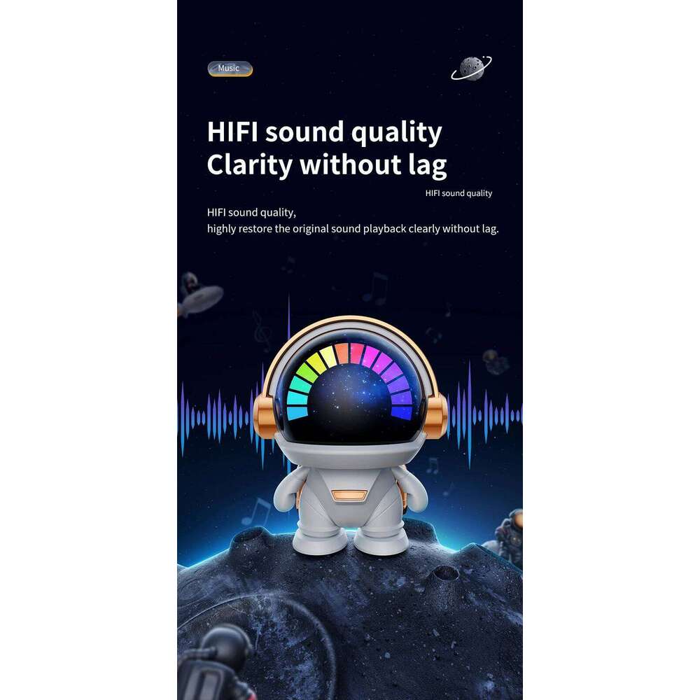 New wireless astronaut TWS couplet cute desktop space robot subwoofer Bluetooth speaker outdoor gift
