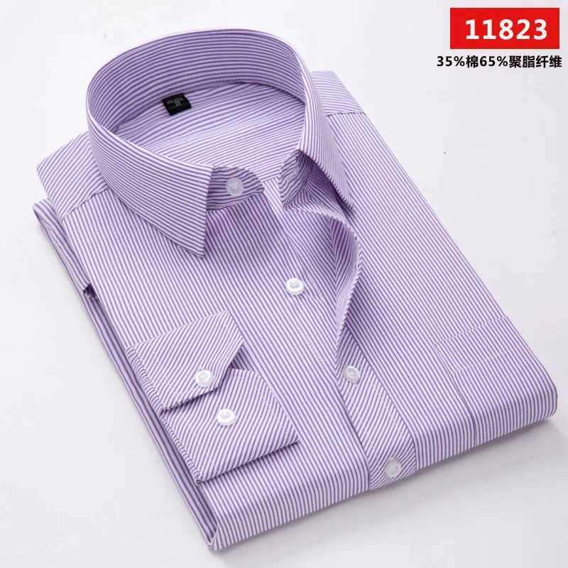 2024 New Mens White Blue Business Shirt Men Long Sleeve Leisure Patchwork Black Social Dress Shirts X250903