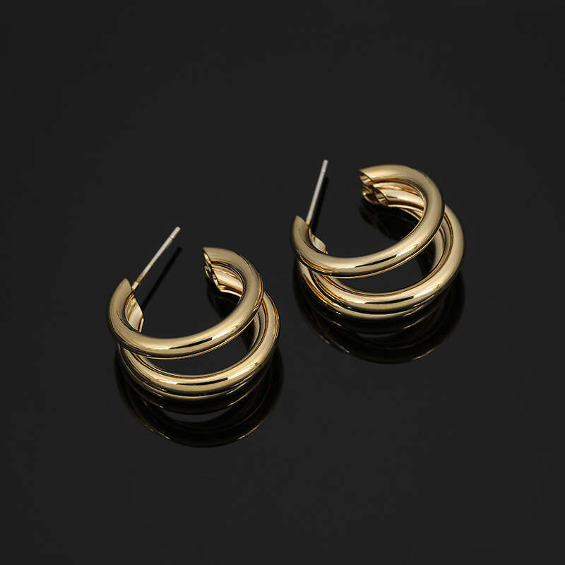 Multi - layer Hoop Gold Earrings: Create Retro Fashion Sense H260202