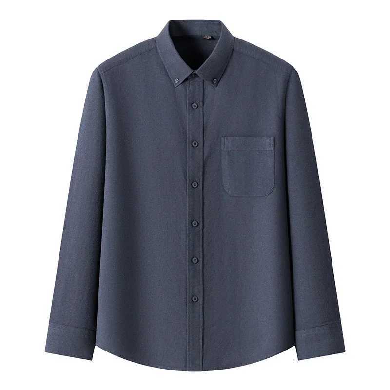 Hight qulity 100cotton oxford brushed long sleeve shirts for men slim fit formal shirt solid white clothes soft office tops X250903