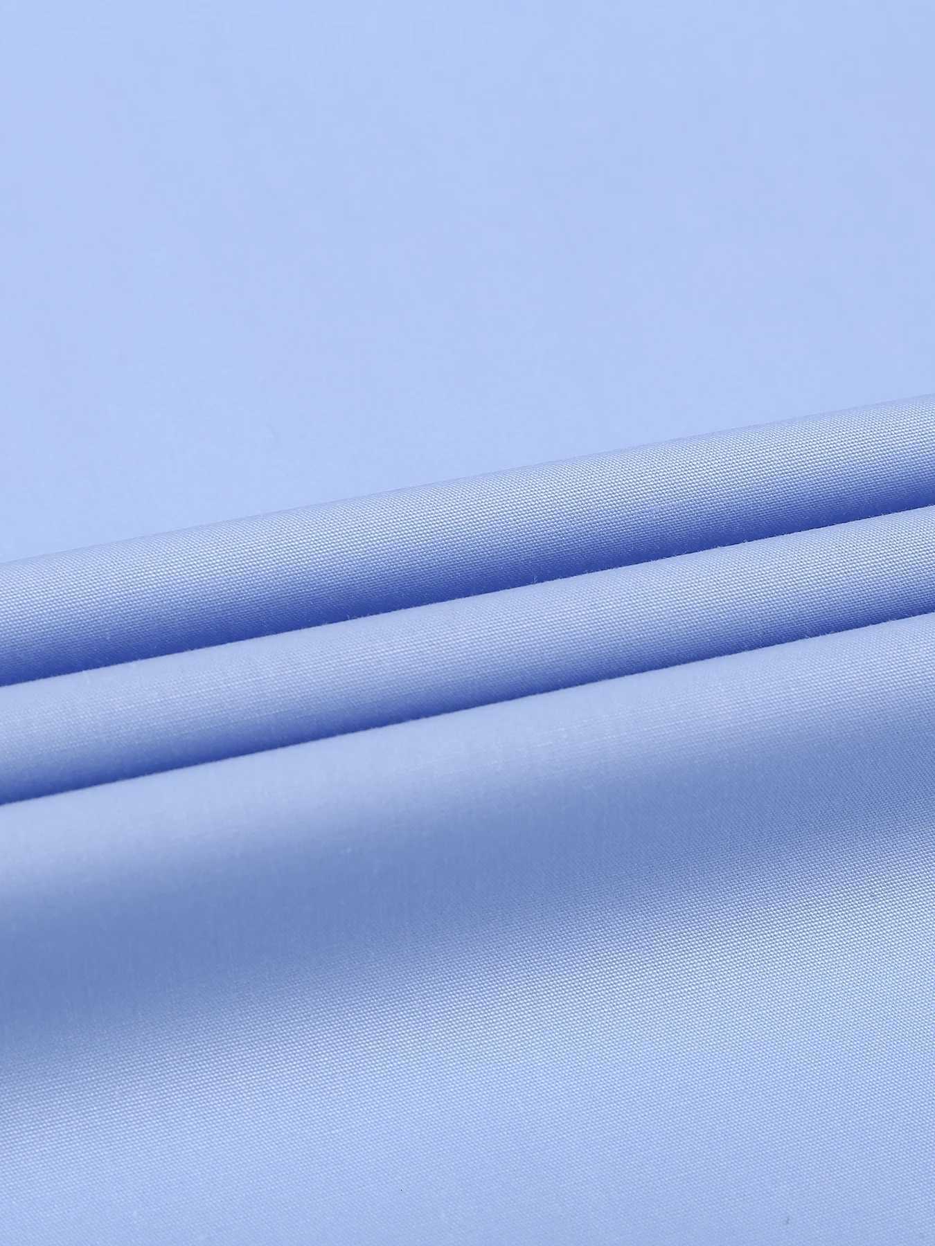 Mens French cufflinks shirt mens slim fit long sleeved business sleeve nail free business formal mens solid color shirt X250903