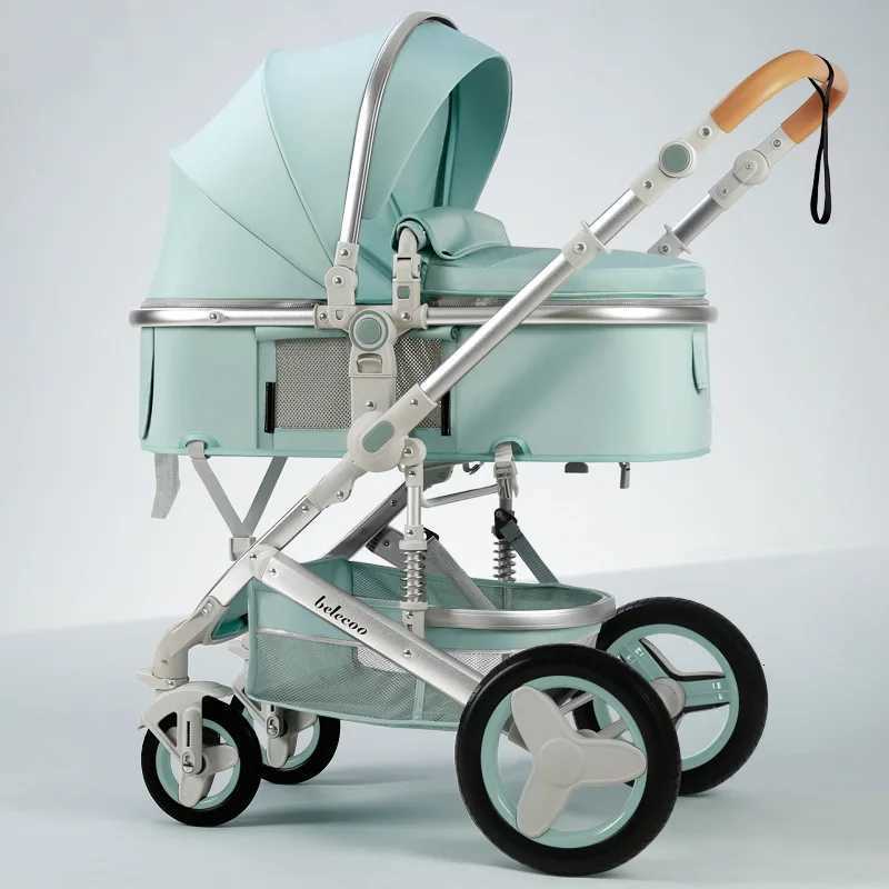 2In1 Newborn Stroller Luxury High Landscape Carriage Folding Pram Travel Pushchair Trolley Car Baby Strollers Z250903