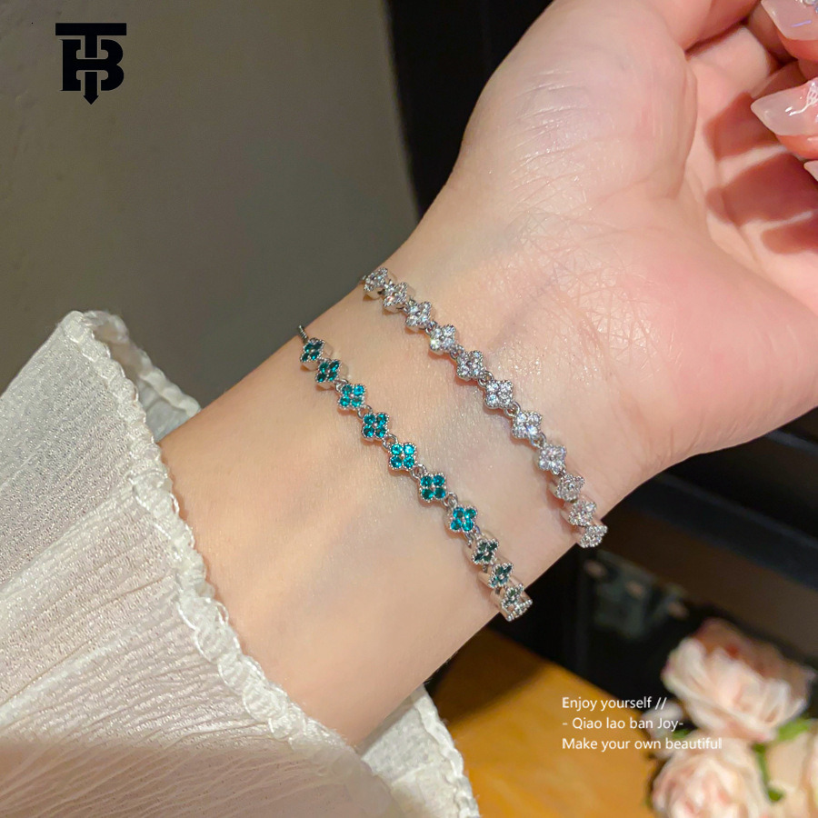 TB BHULAMTE Designer Lady Zircon Flower Bracelet Light Luxury High-end Bracelet Fashionable Small Multi-functional Jewelry