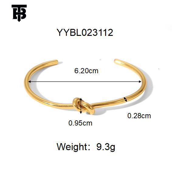TB BHULAMTE New Designer Jewelry Bracelet Ladies' Knot Twist-open Bracelet, Outdoor Sports Niche Design Simple Style Bracelet Jewelry