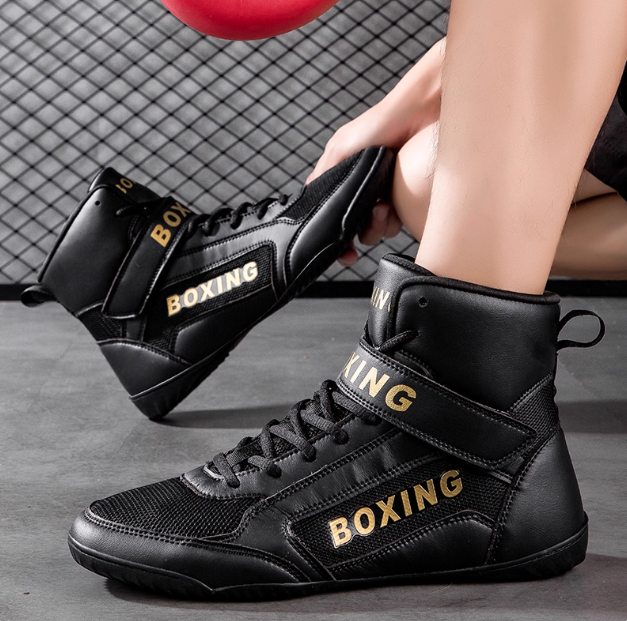 Boxing shoes Sanda shoes training shoes high top boxing shoes squat shock absorption breathable non slip