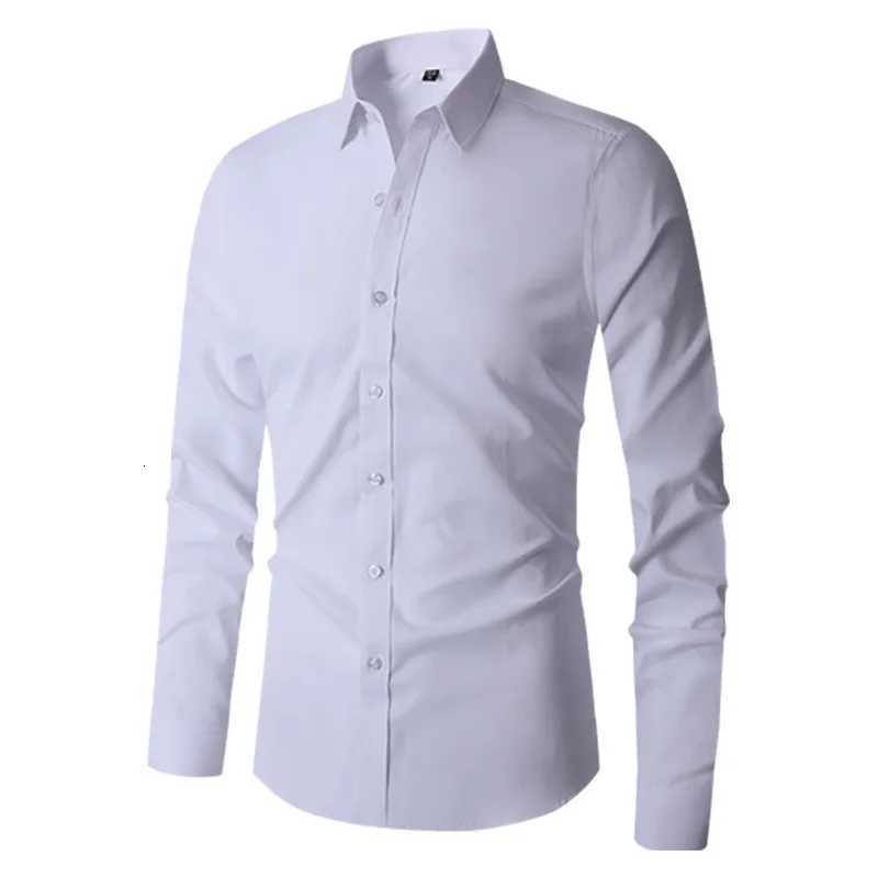 Mens Long Sleeve Regular Fit Casual White Shirts for Men ButtonDown Social Shirt USA Size SXL X250903