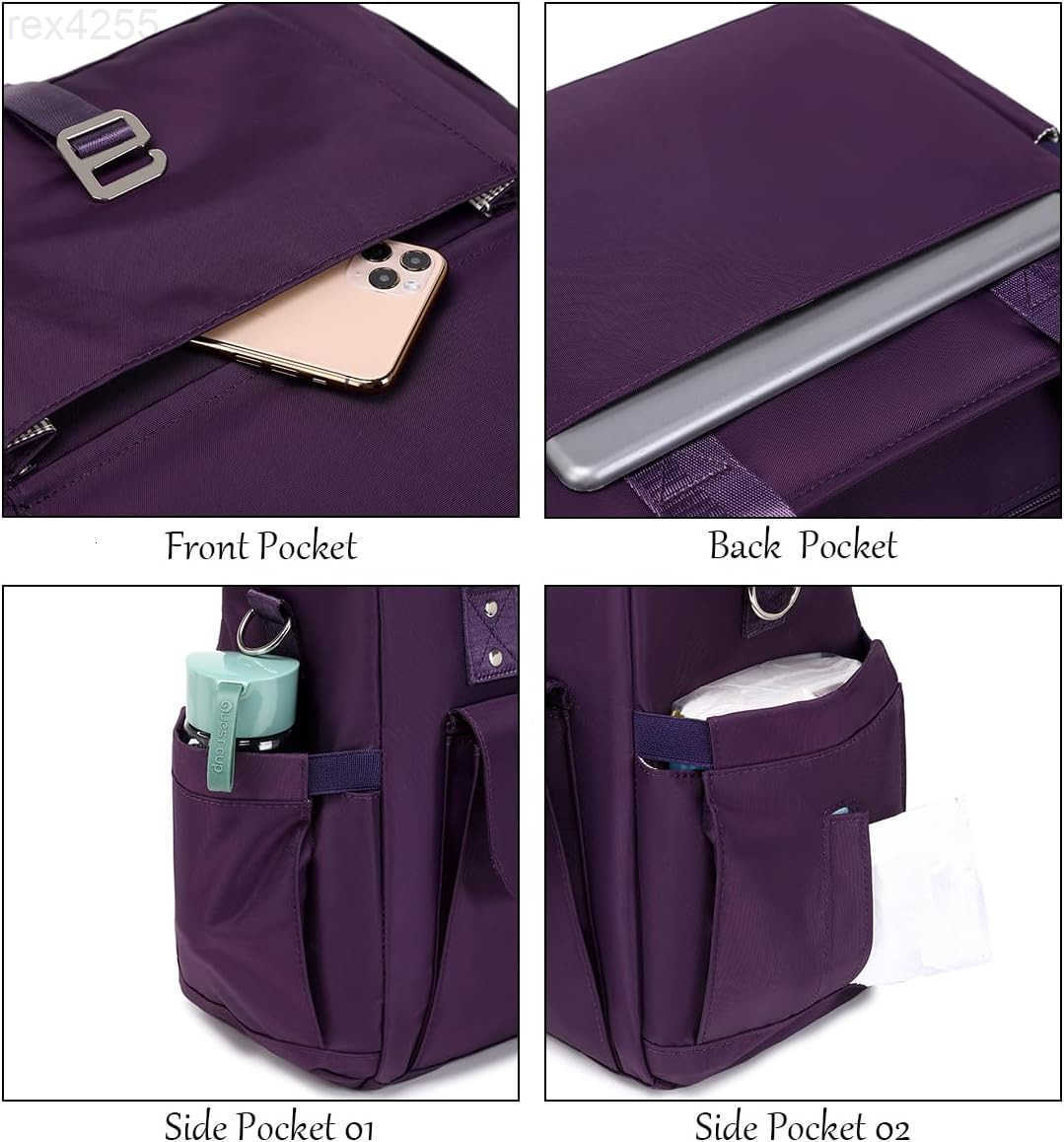 Medium Tote Purse Bag for Women Nurse Bag for Work Teacher Tote Bag Waterproof Nylon Crossbody HandbagW250903