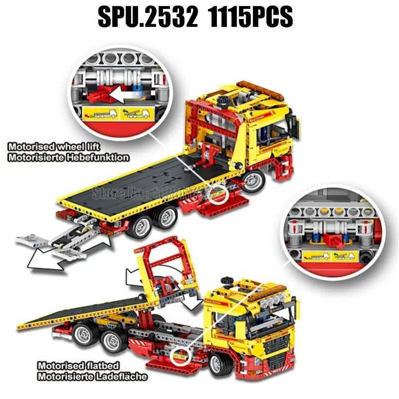 1115pcs Technical Flatbed Truck With Motor Battery Power Function Building Block 8109 ToyXJ250903