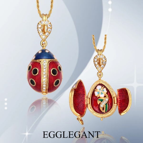 Necklaces & Pendants Ladybug locket necklace Handmade Enamel Beetle Pendant Necklace - Unique Jewelry Accessory EL22-2