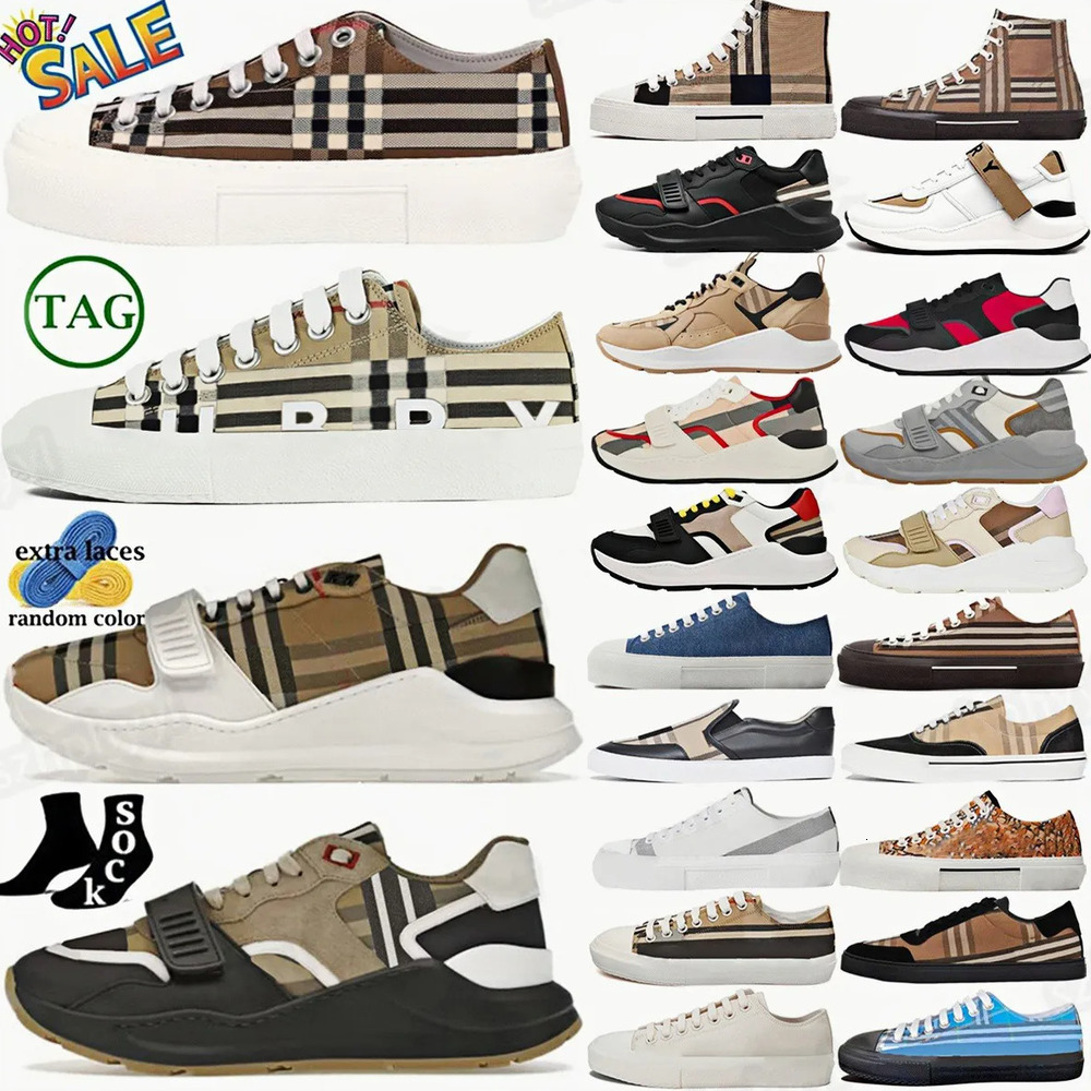 Classic designer sneakers Vintage Ramsey Check shoes trainers Regis Cotton Suede Leather sneaker mens Archive Beige Birch Brown Soft Blue Chalkf 35-45