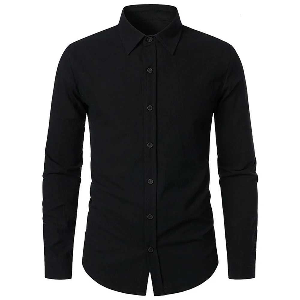 Cotton Linen Shirt for Men Slim Fit Tops Long Sleeve Bussiness Shirt Spring Autumn Casual Formal Mens Shirts X250903