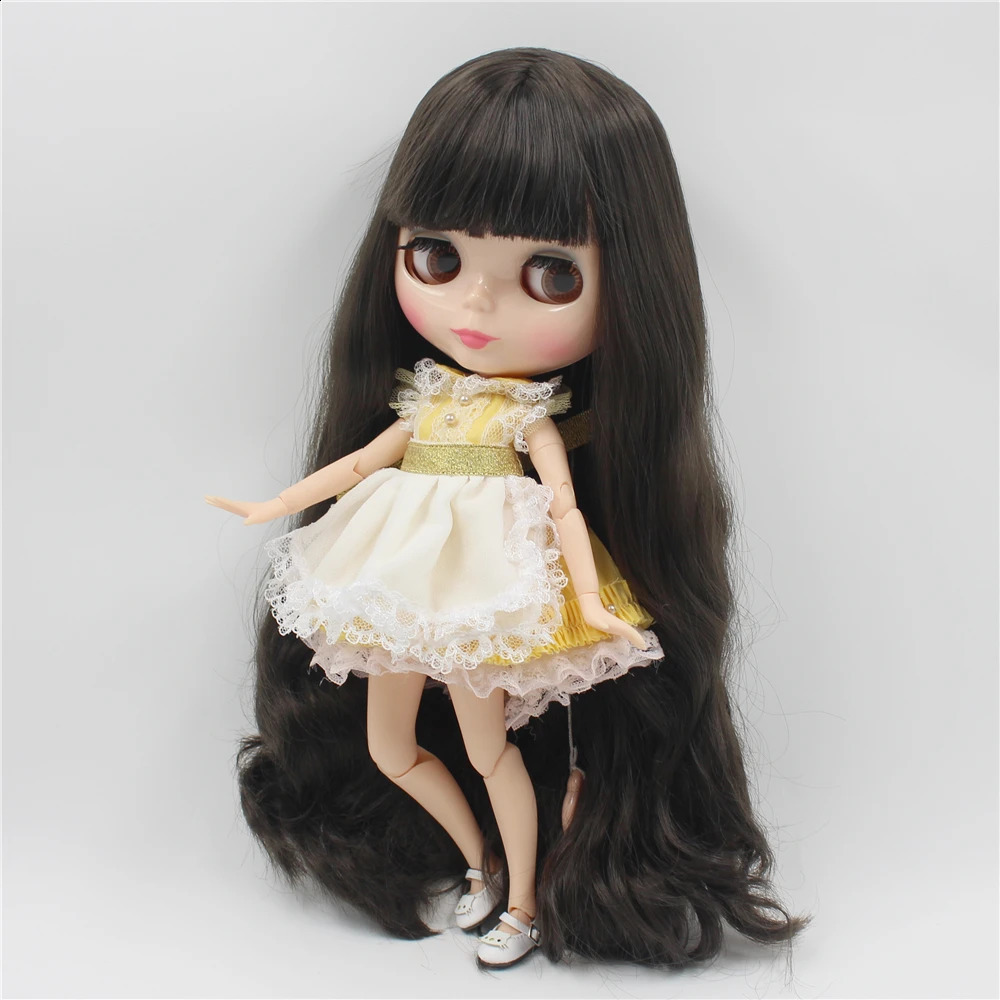 ICY DBS Blyth doll deep brown hair natural skin joint body 16 30cm girls gift toy anime 250903