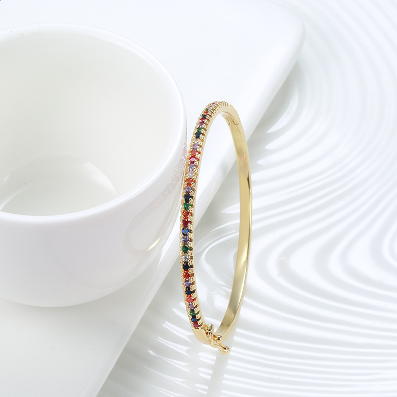 Popular simple full diamond bracelet womens fashion colorful Zircon Bracelet bracelet Jewelry