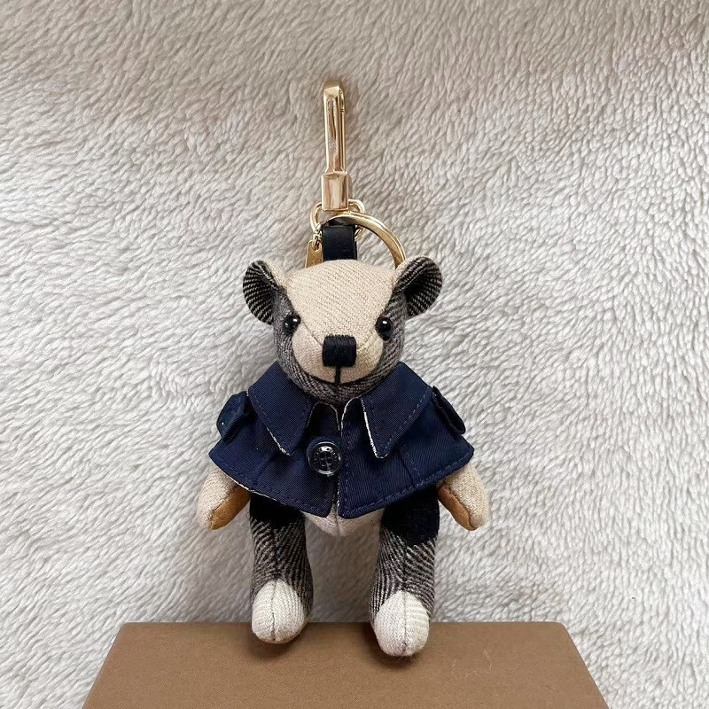 New Cashmere Plaid Handmade Teddy Basic Windbreaker Bear Car Hanging Decoration Keychain Bag Pendant d32
