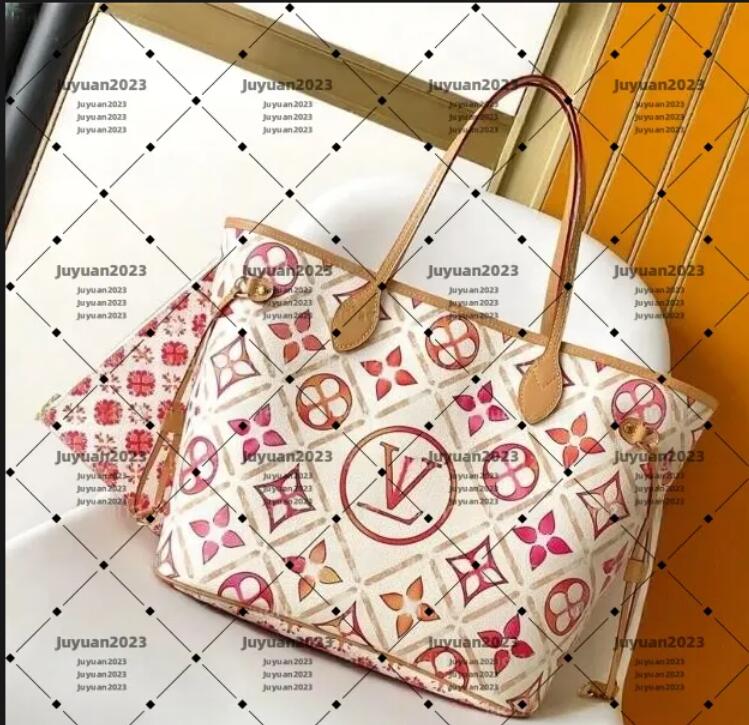 2025 designer bag Nneverfull handbag Womens crossbody shoulder bag high capacity Luxury shopping bag leather fashion tote mirror quality Composite Bag 2PC