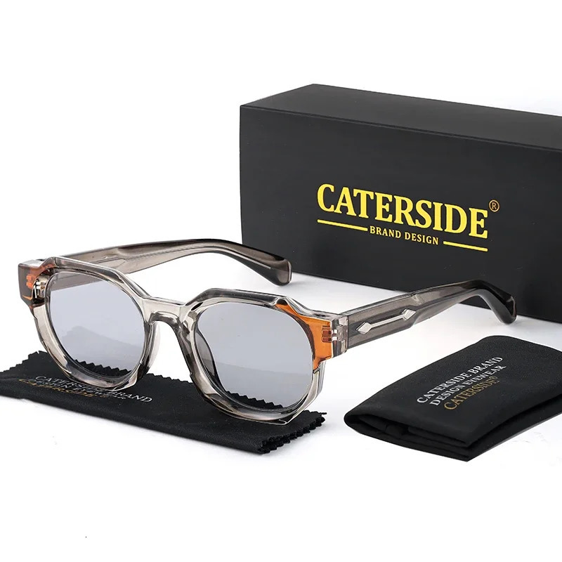 CATERSIDE Retro Punk Square Sunglasses Men Vintage Thick Frame HighQuality Womens Sun Glasses Party and Holiday Travel Eyewear 250902