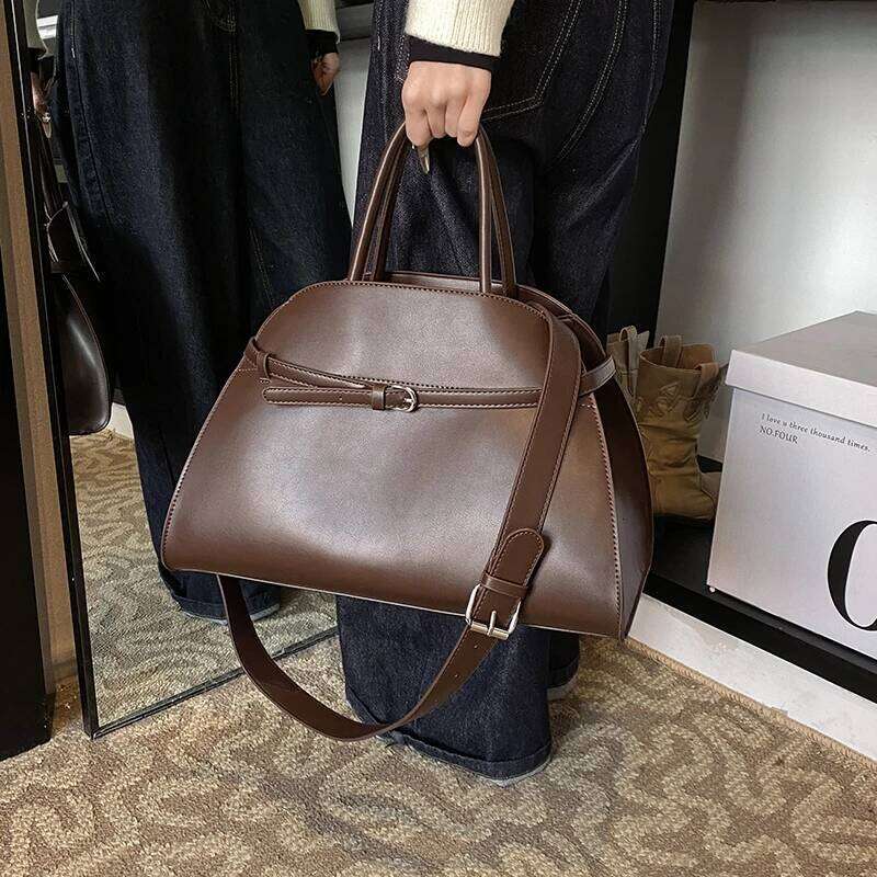 LEFTSIDE Big PU Leather Crossbody Bags Lady Short Handle Shoulder For Women 2024 Designer Y2k Fashion Handbags Tote Bag