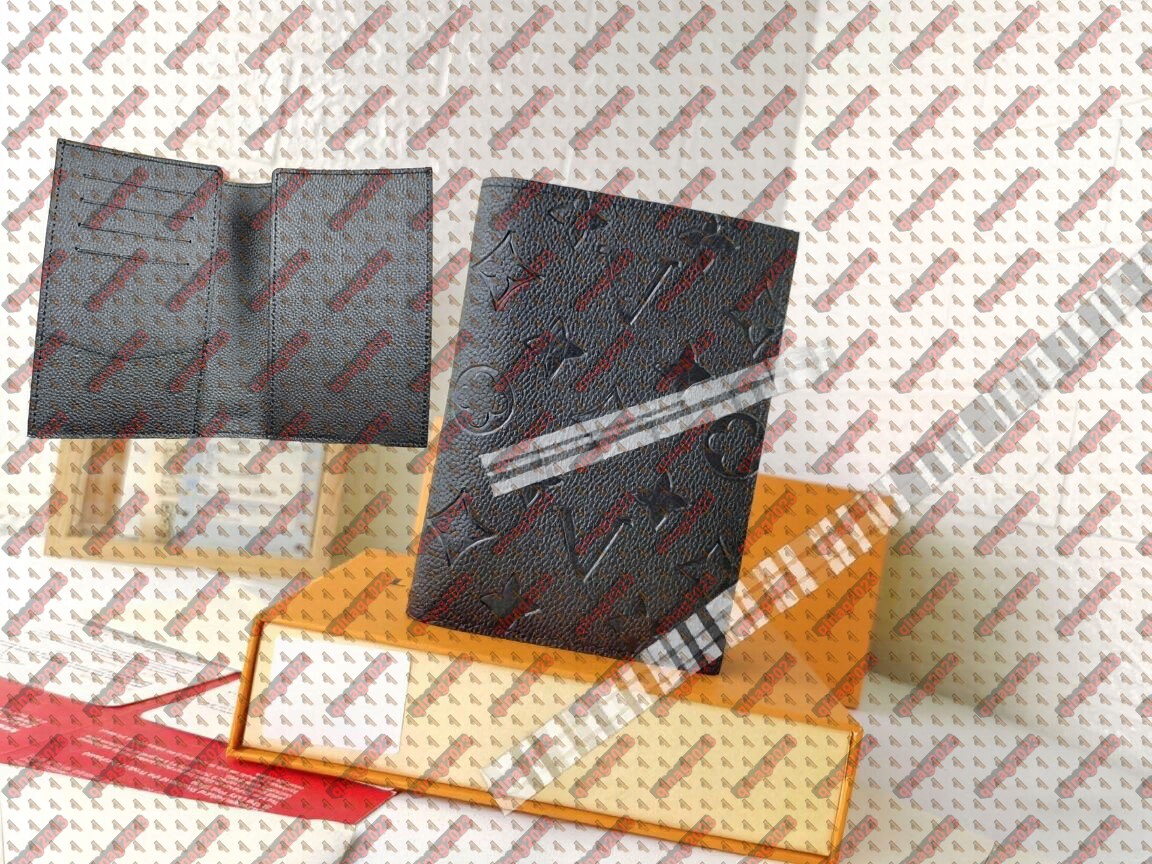 Designer wallet passport credit card holder mens wallet travel passport holder cover book designer purse pocket organizer luxury multiple wallet Black embossing