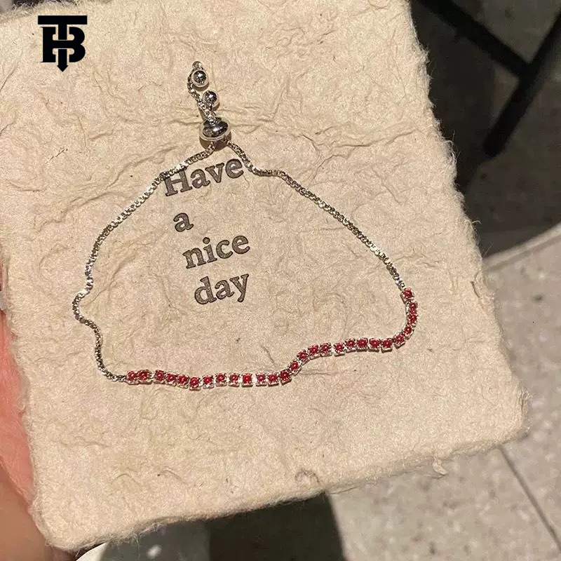 TB BHULAMTE New Designer Pearl Light Women's Bracelet Luxurious Style Super Shiny Pink Square Zircon Bracelet High-end Multi-functional Jewelry