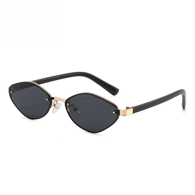 luxury Sunglasses Designer women sun glasses Diamond shaped Polygonal Small Frame men 2025 New Metal Runway Simple Ins two Style eyeglasses