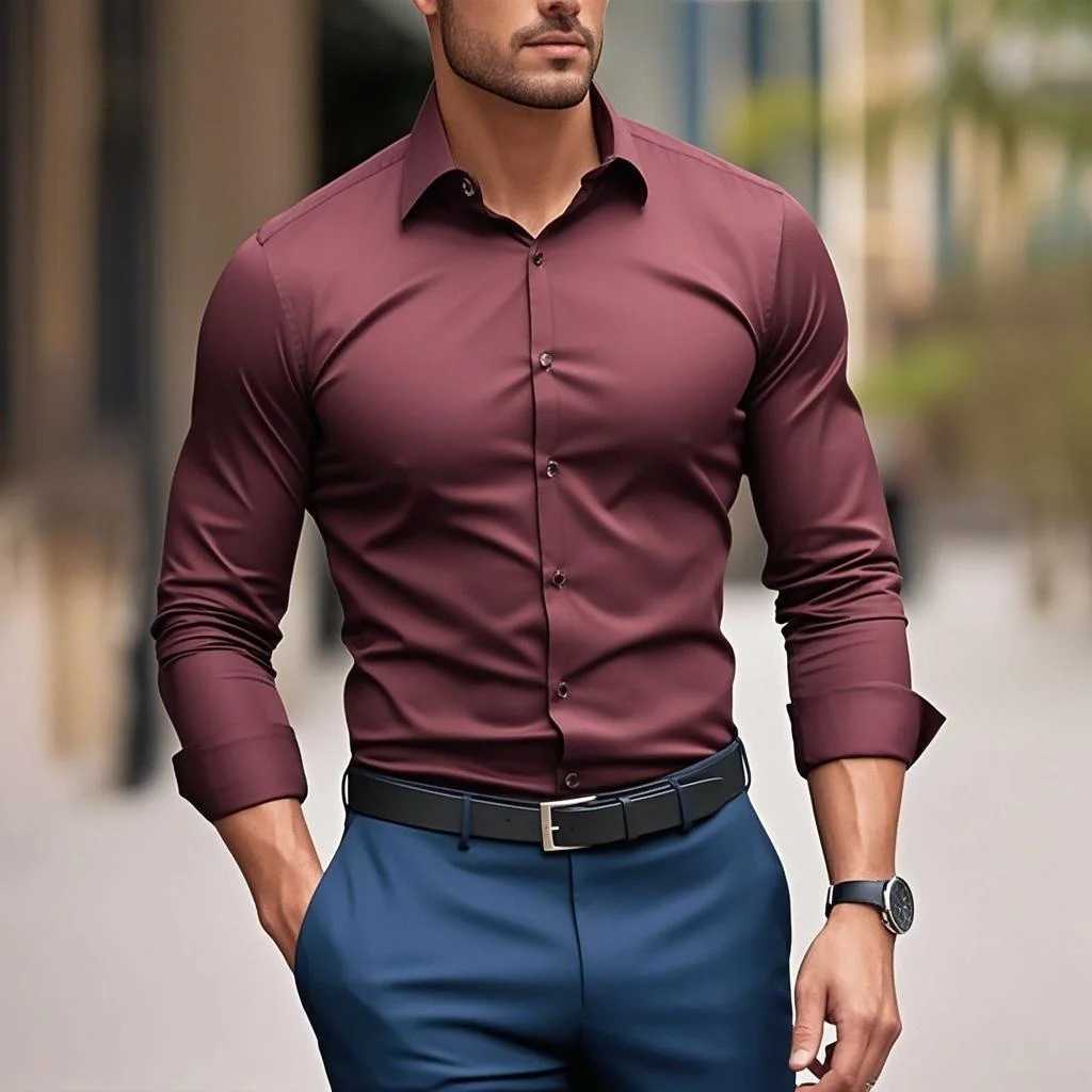 Mens casual white shirt fashionable and simple solid color longsleeved suitable for both casual and business wear X250903