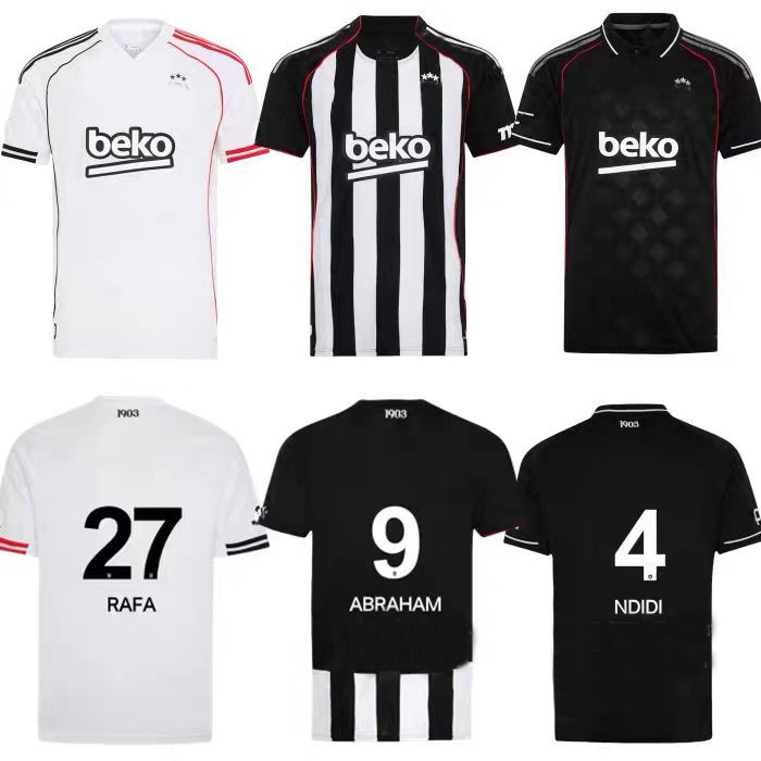 2025 2026 Besiktas JK soccer jerseys ABRAHAM RASHICA CERNY NDIDI RAFA JOAO MARIO DJALO ORKUN KOKCU 25 26 football shirt
