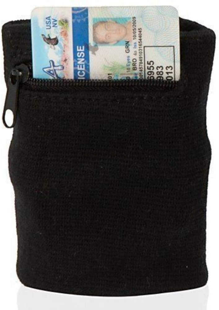 Zipper Wrist Pouch SweatbandWristband Wallet for Keys ID Cards Cash M250904