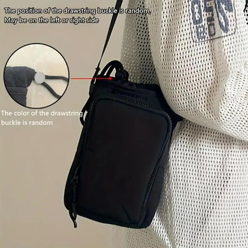 Nylon Crossbody Shoulder Water Bottle Bag Mobile Phone Bag Waterproof Yoga Bag Running Sports Outdoor Portable Bag 250903